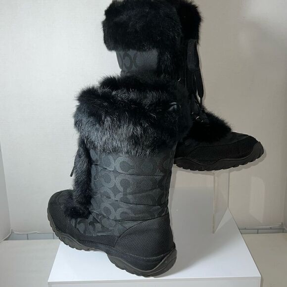 Coach Jennie Rabbit Fur Boots - Picture 3 of 7
